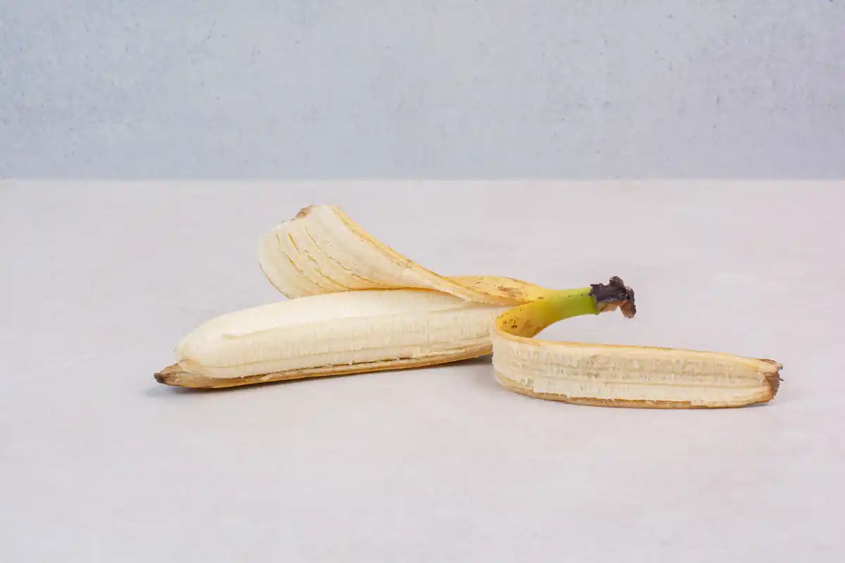 composting banana peels in garden soil