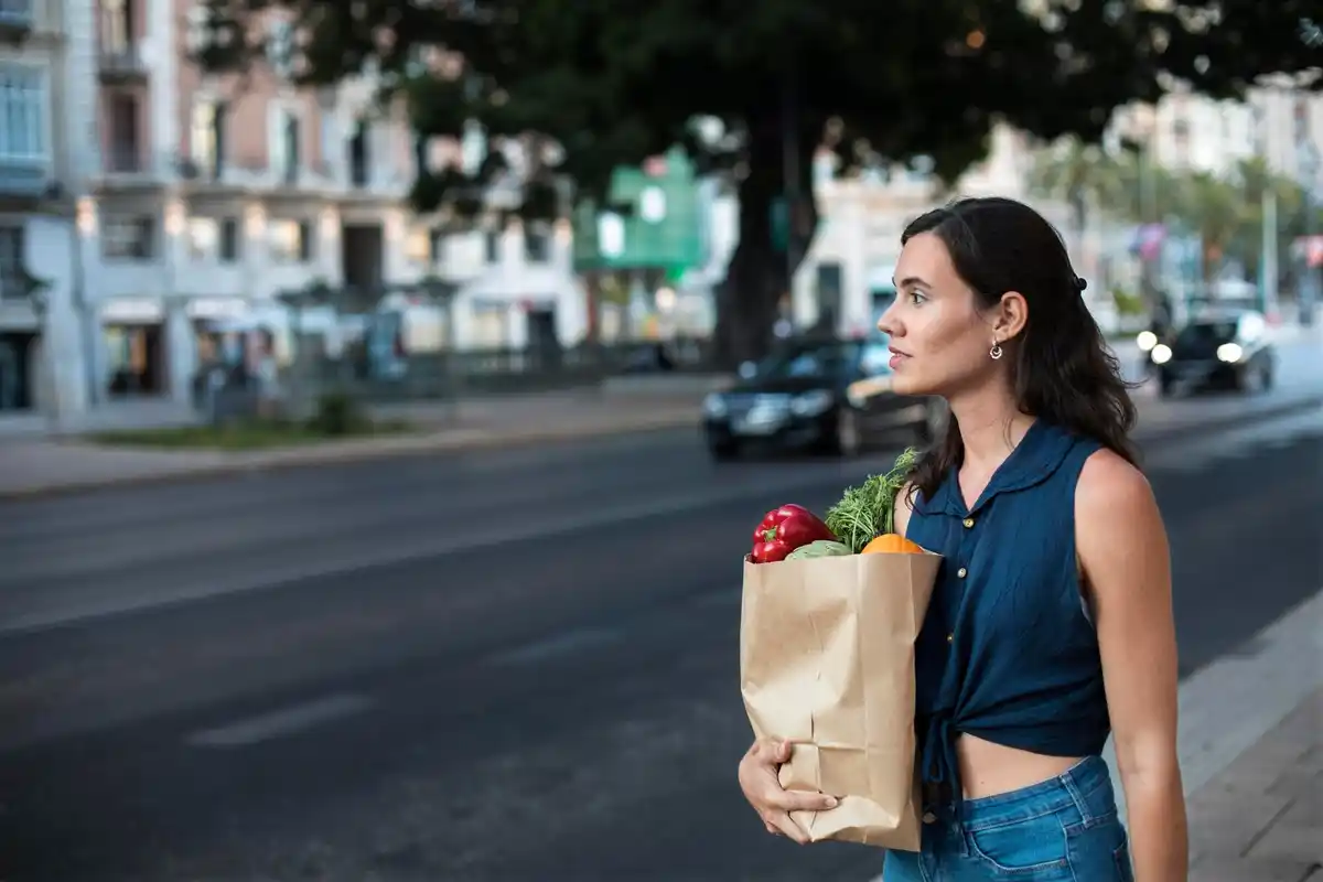 customers reusable bags dutch vegetable market
