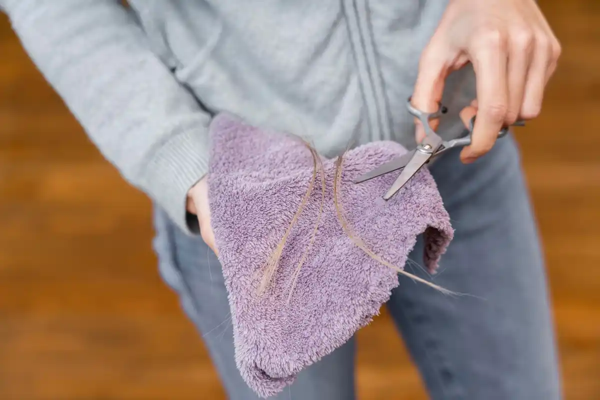 lavender pruning correct way hands scissors close up