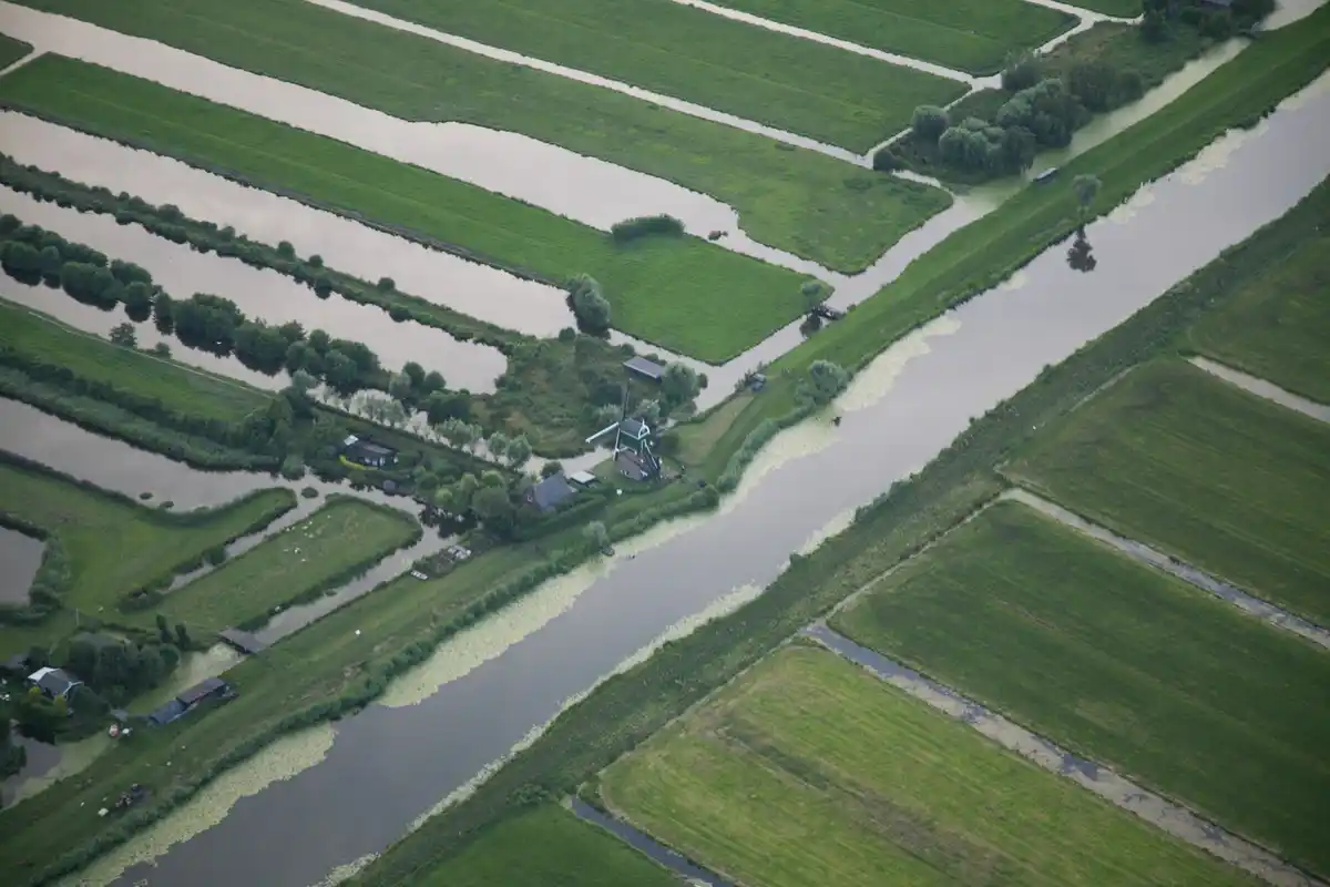 Dutch greenhouse technology aerial view