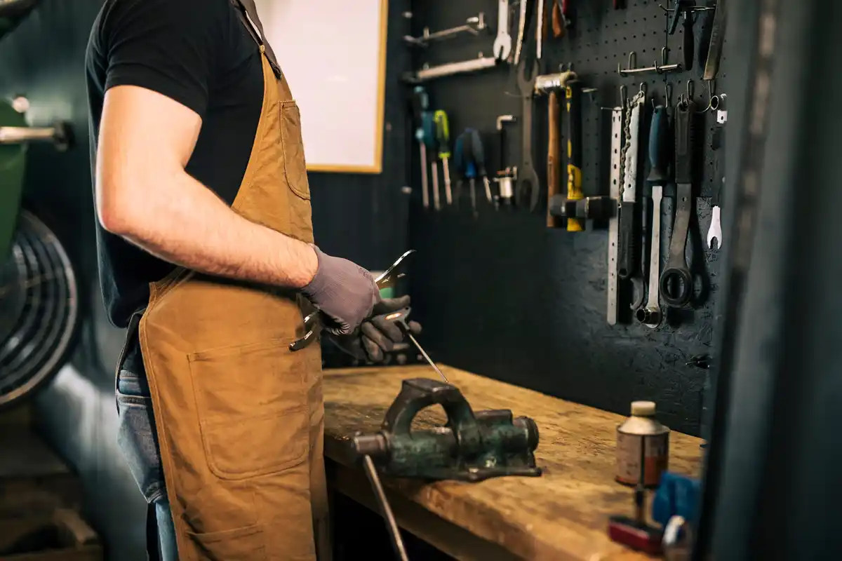 professional tool organization in workshop