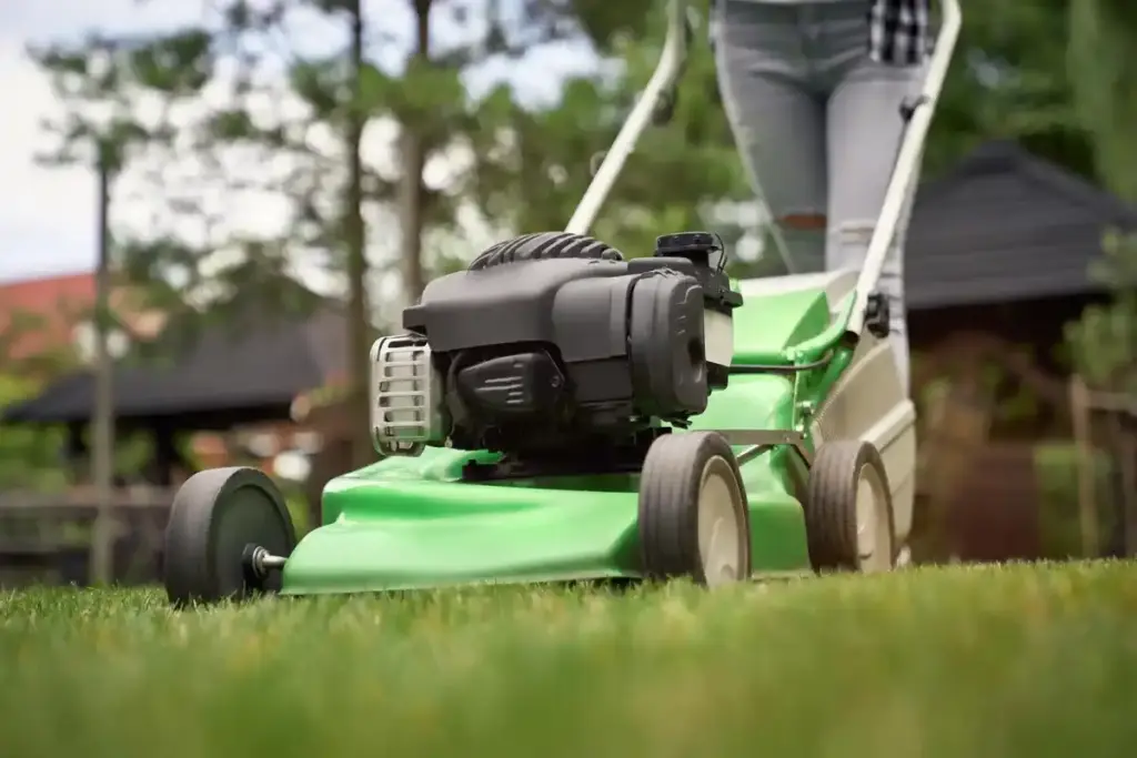 lawn mower maintenance close up netherlands