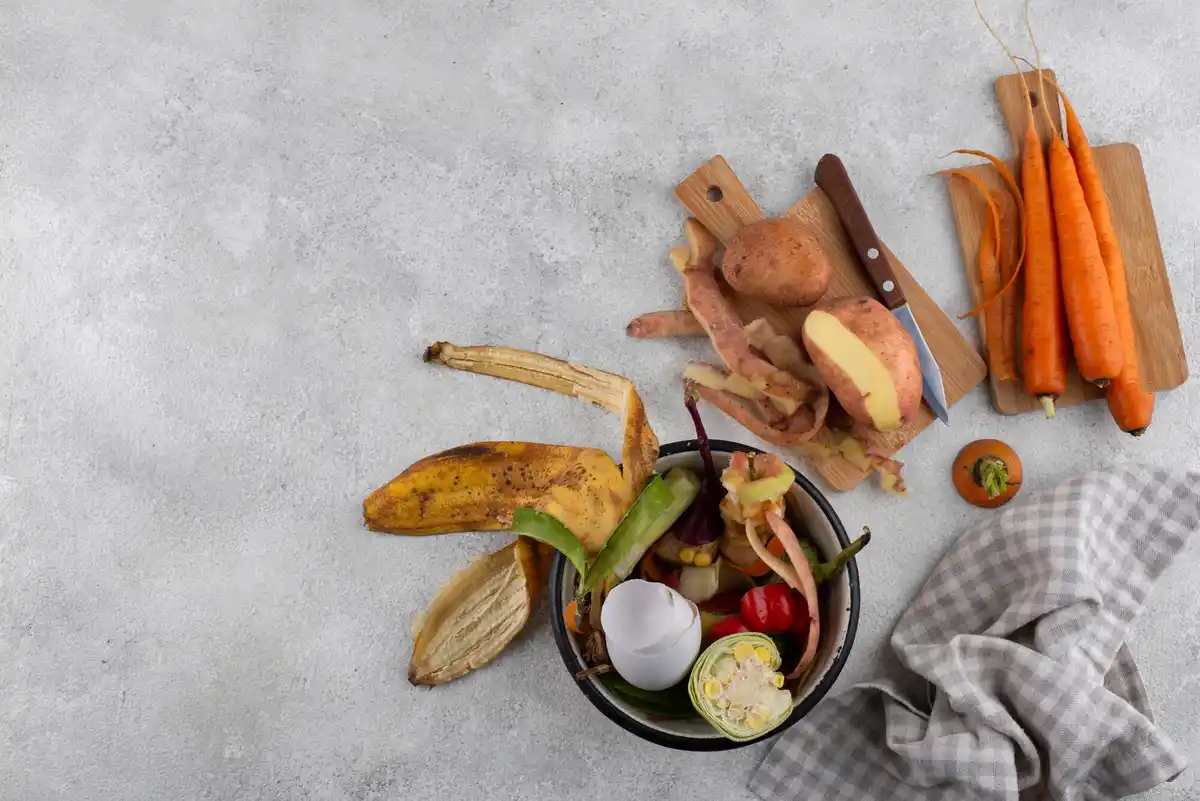 composting kitchen waste in Dutch garden