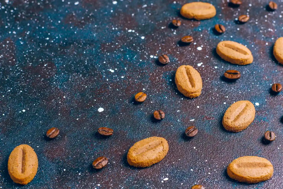coffee grounds close up with seeds