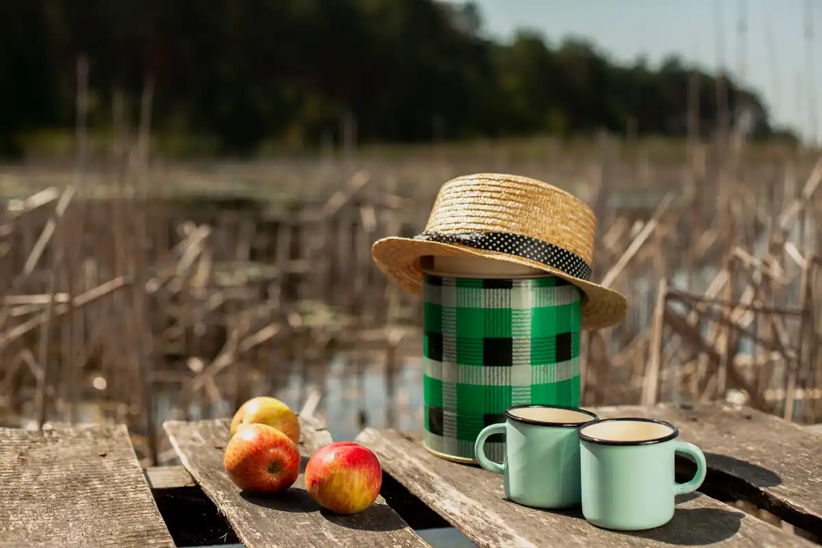 apple cider vinegar fruit fly trap on Dutch kitchen table