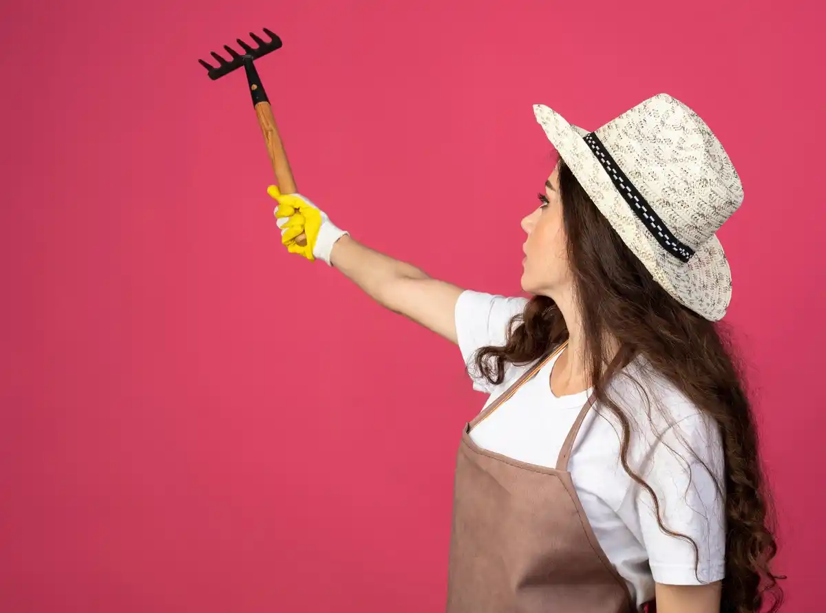 affordable garden rake hands working