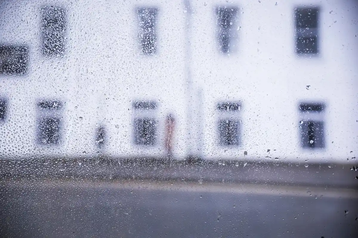 dutch home with visible condensation on windows