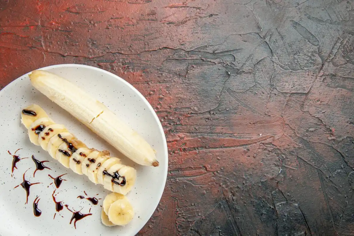 banana peels in soil close-up Dutch garden