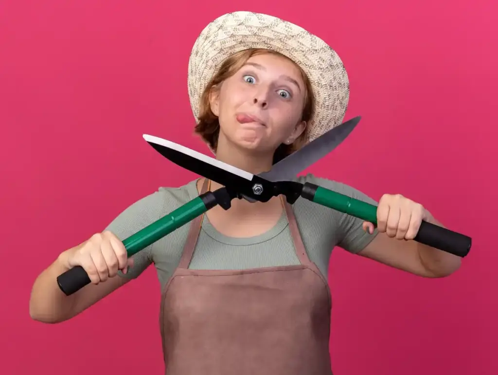 close up of garden shears with unique feature
