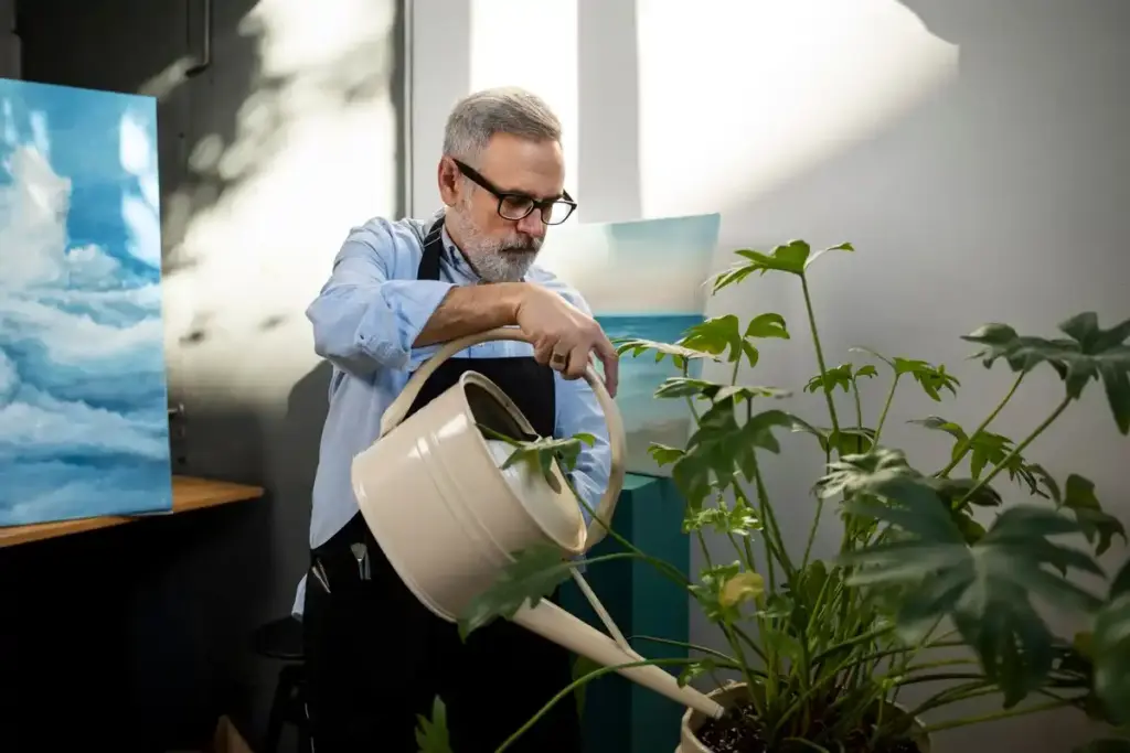 senior dutch greenhouse gardening