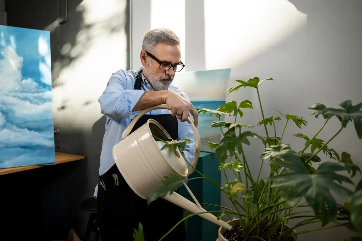 senior dutch greenhouse gardening