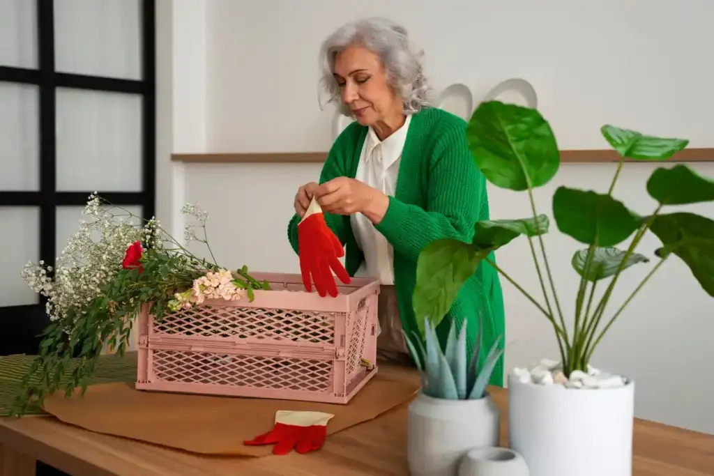 Dutch grandmother storing seeds freezer