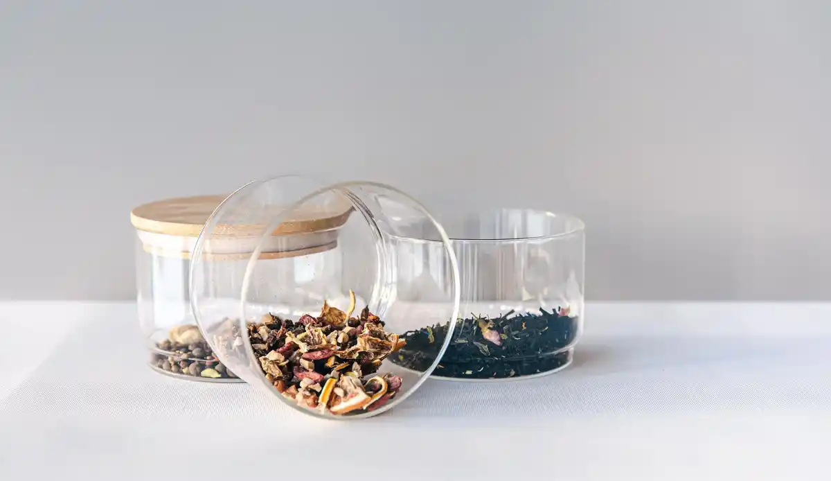 sprouting seeds in glass jar close up