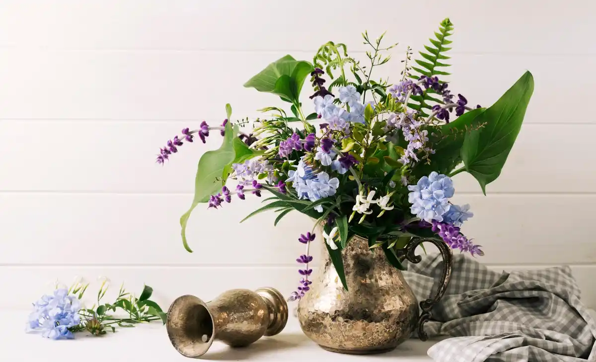 wild flower bouquet in a dutch interior