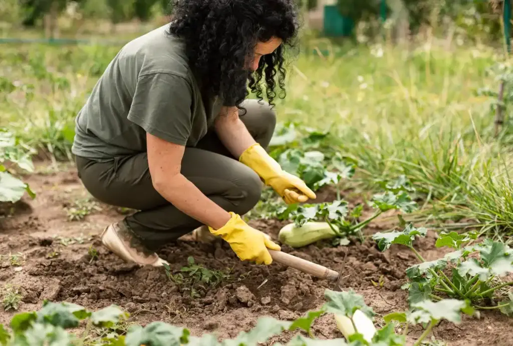 mulching vegetable garden Netherlands