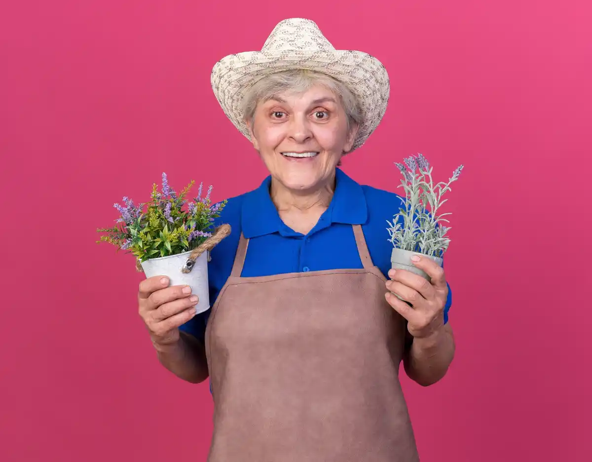 Dutch grandmother gardening old trick