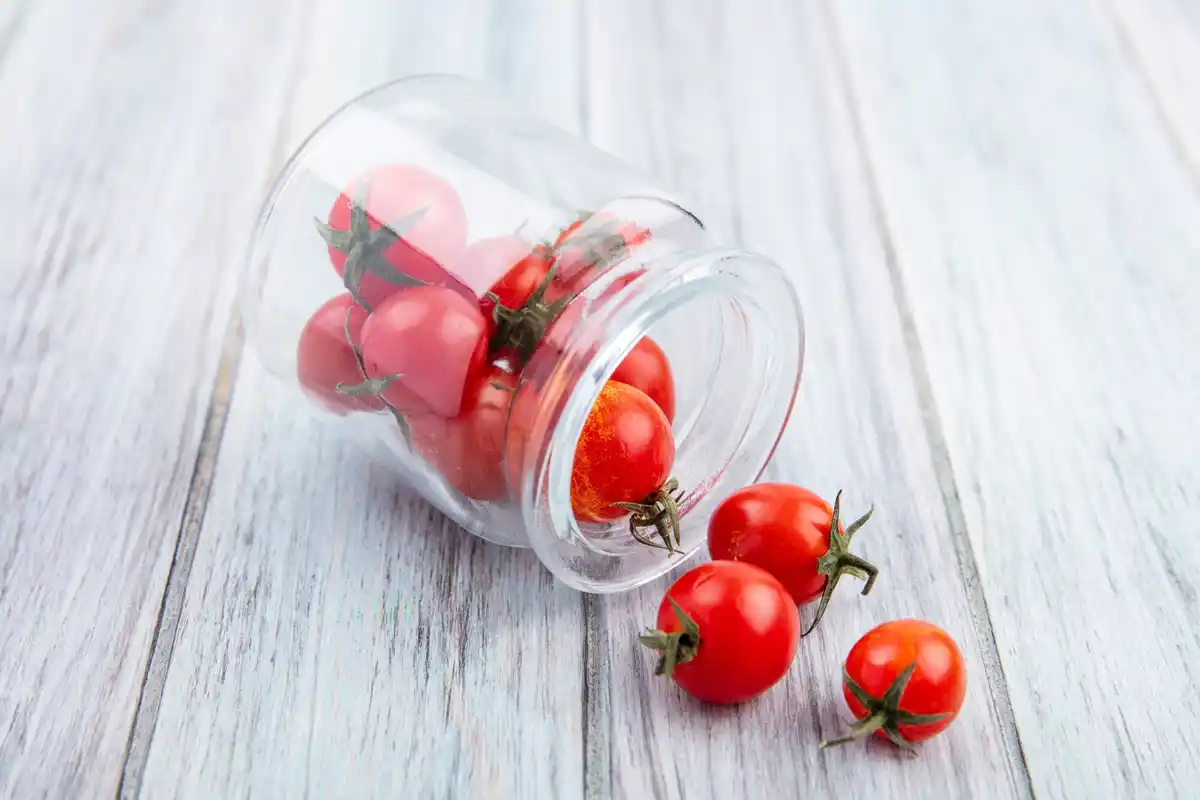 fresh lettuce in glass jar