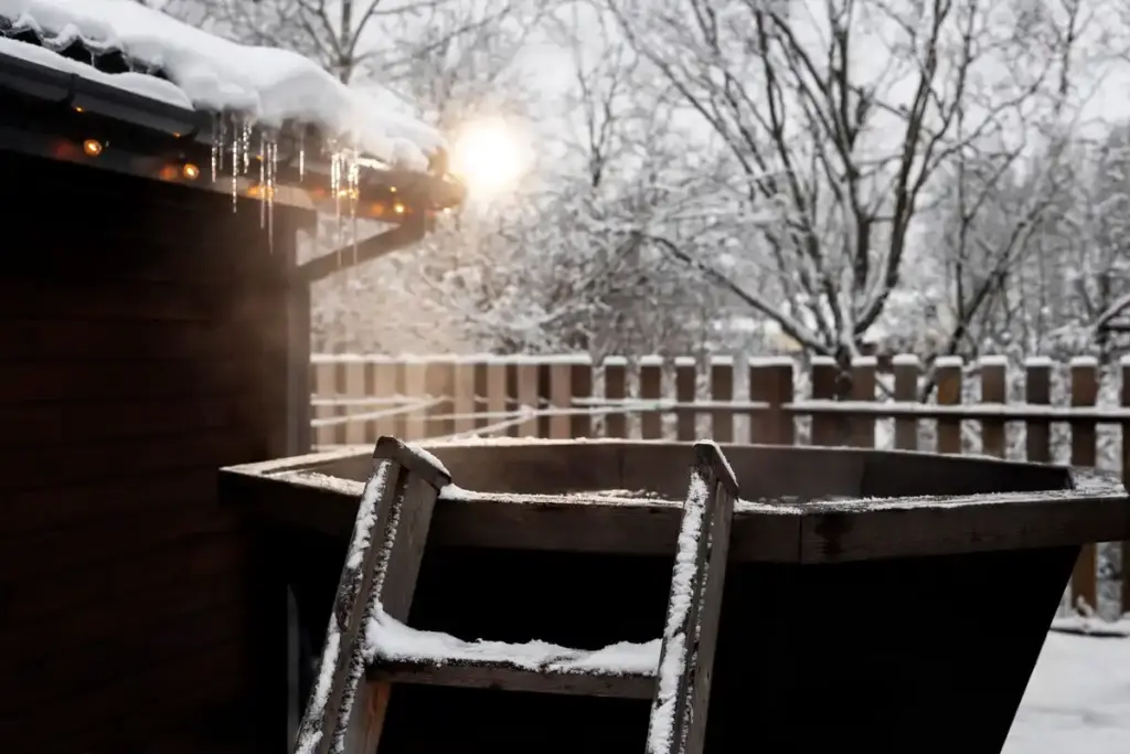 electric power tools in winter cold Netherlands DIY shed