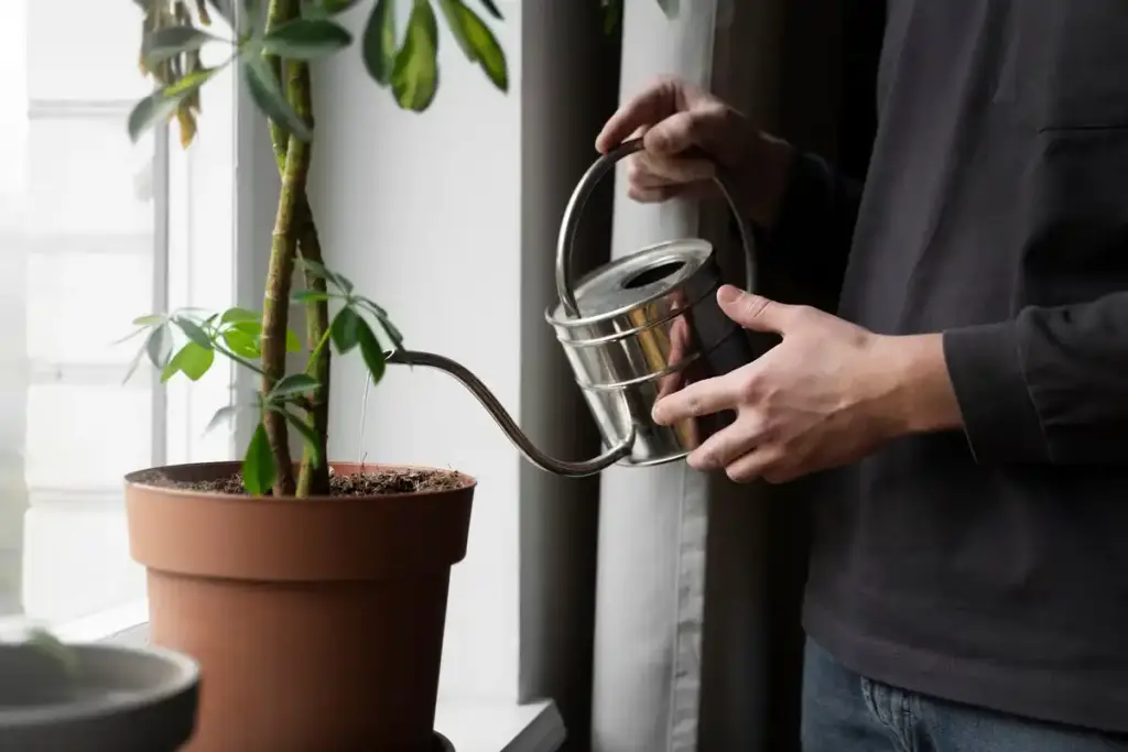 aspirin tablet water plants potted houseplants Dutch home