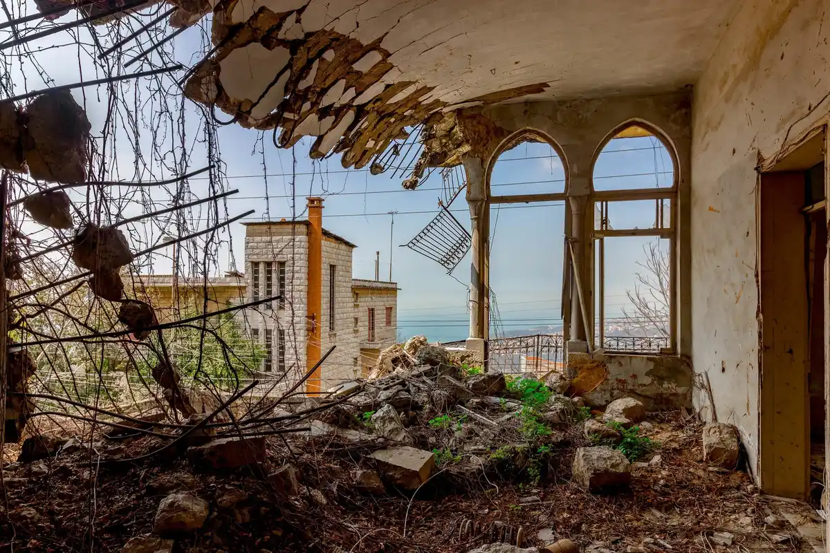 neglected greenhouse inside netherlands
