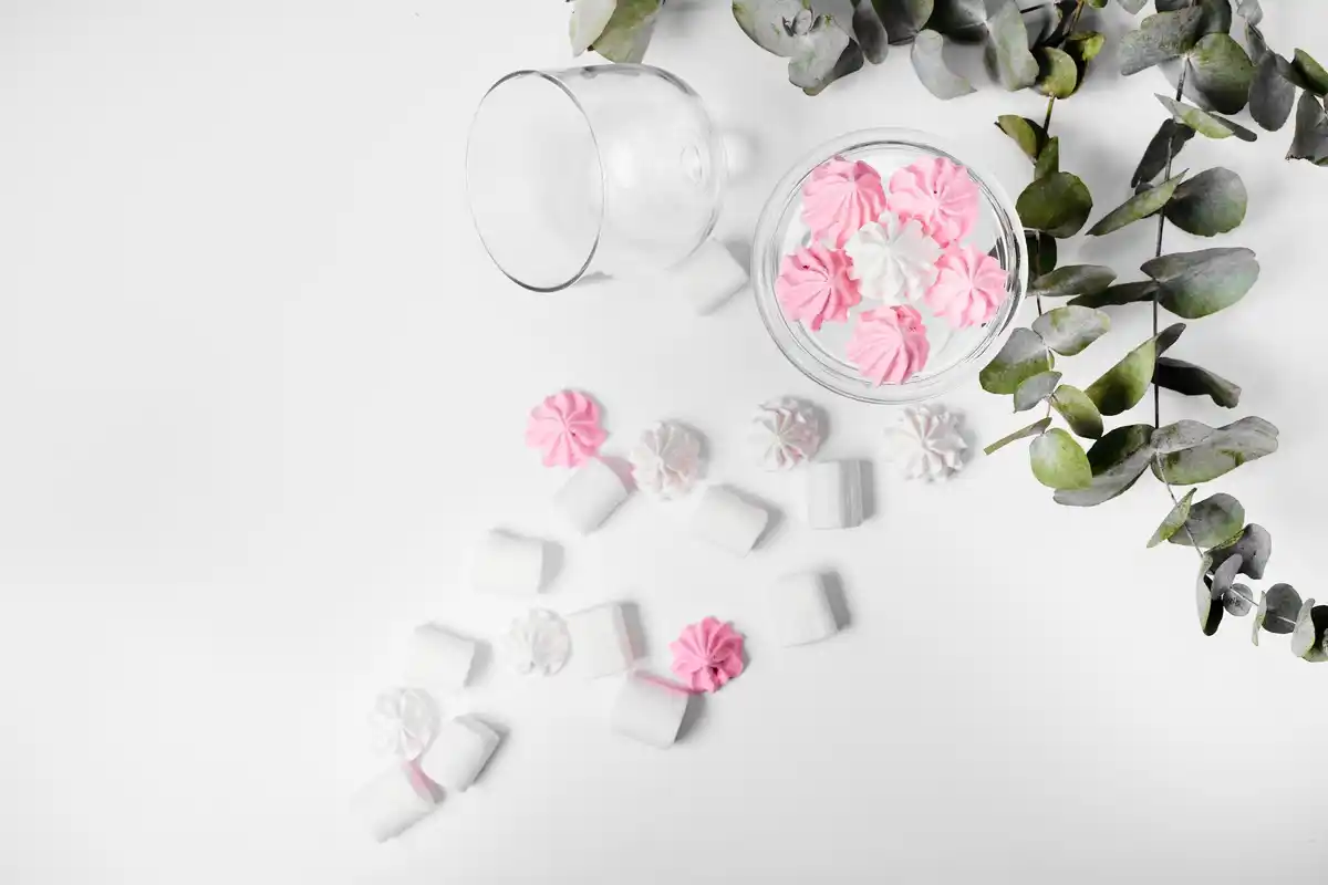 aspirin tablet with bouquet of fresh cut flowers
