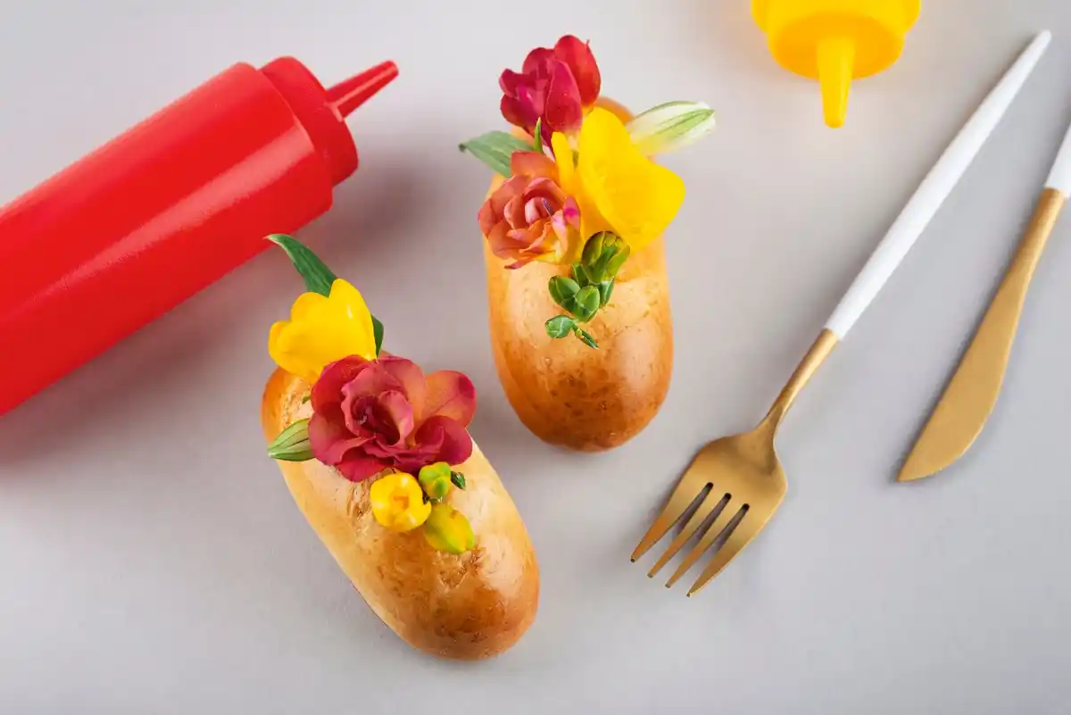dutch breakfast with fresh garden cress in kitchen